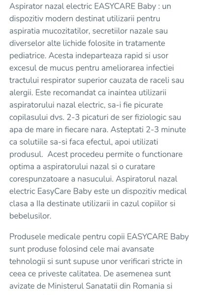 Aspirator nazal baby.